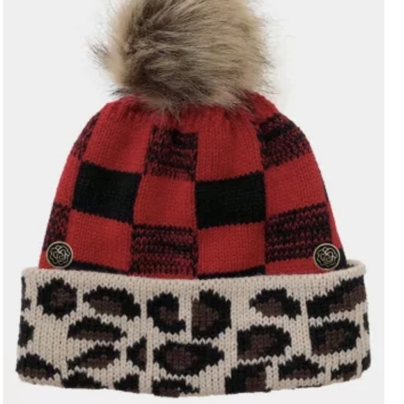 Accessories - 💜 New Leopard Buffalo Plaid Hat